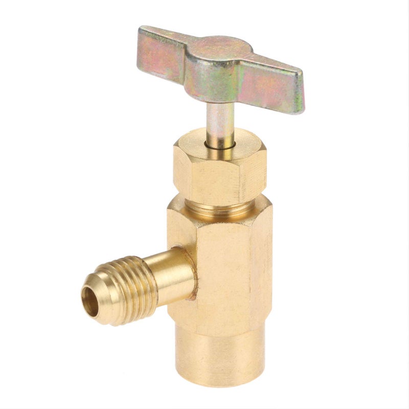 Aupoko R1234YF Self-Sealing Can Tap with Left Hand Threaded, 1/2â€™â€™ to 1/4â€™â€™ SAE Dispenser Valve AC Refrigerant Bottle Opener, Fits for R1234YF Automotive Air Conditioning Charging - Image 1